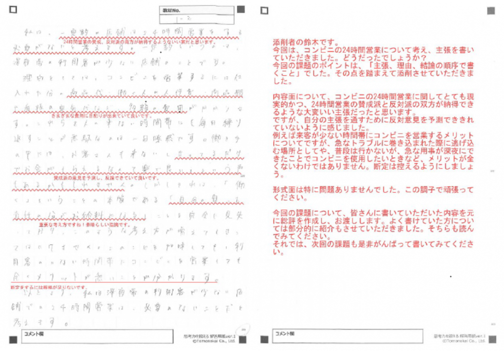 小論文添削例（２）